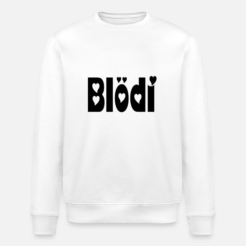 herzliBlödi - Stanley/Stella Unisex Bio-Sweatshirt ROLLER - Weiß