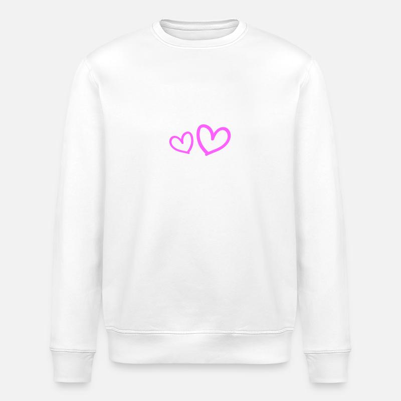Fan Base Coeur Amour - Sweat bio ROLLER Stanley/Stella Unisexe - blanc