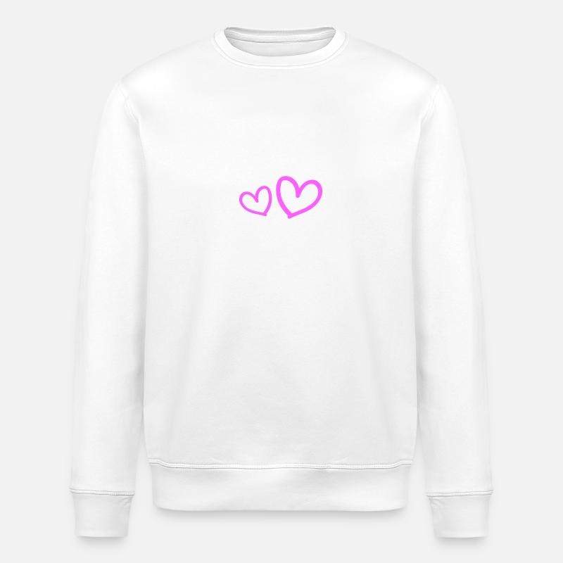 Best Dad Herz Liebe - Stanley/Stella Unisex Bio-Sweatshirt ROLLER - Weiß