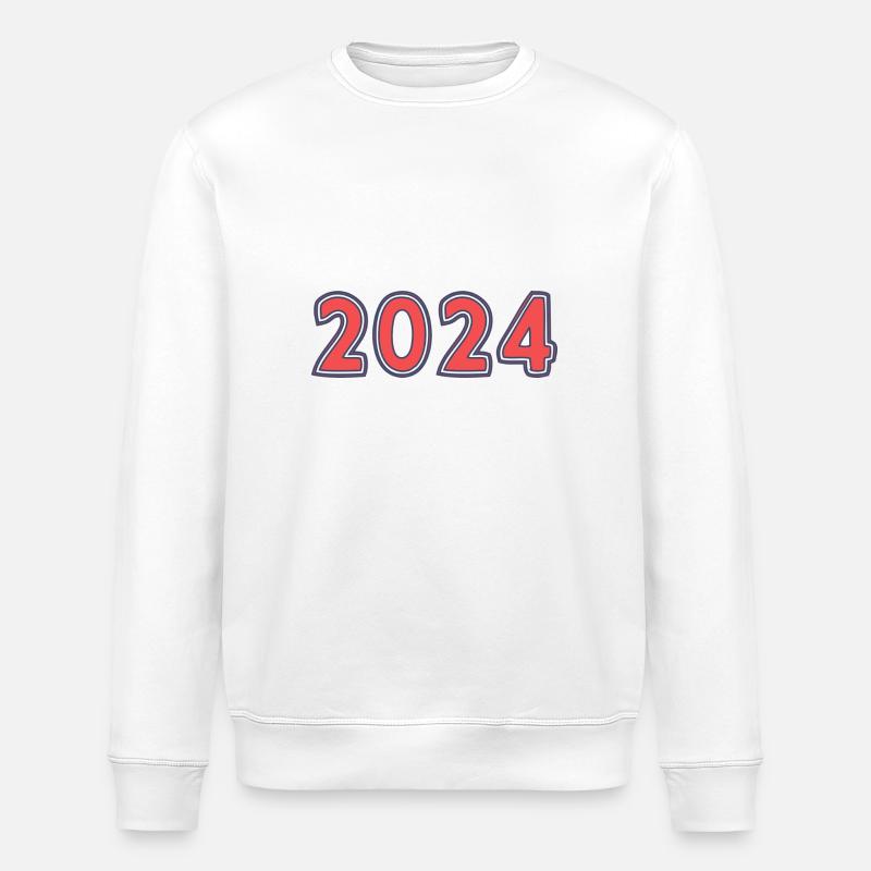 2024. ANNEE. BONNE ANNEE - Sweat bio ROLLER Stanley/Stella Unisexe - blanc