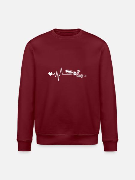 Screwdriver pulse heartbeat - Stanley/Stella ROLLER Unisex Organic Sweatshirt - white