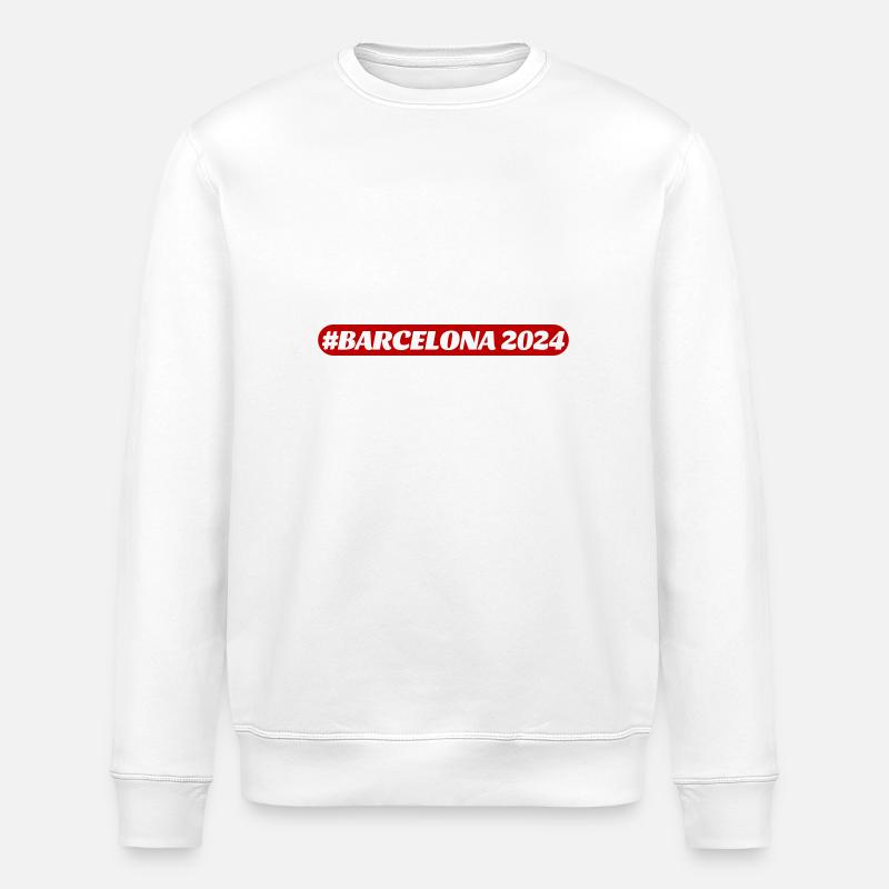 Barcelona 2024 - Stanley/Stella Unisex Bio-Sweatshirt ROLLER - Weiß