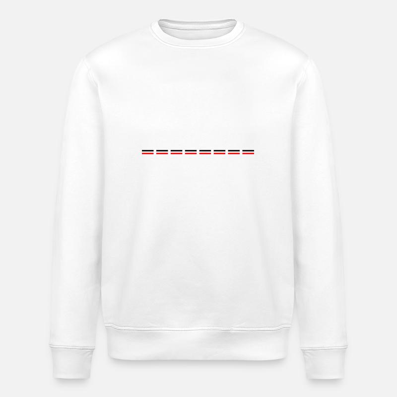 Ligne pointillée - Sweat bio ROLLER Stanley/Stella Unisexe - blanc