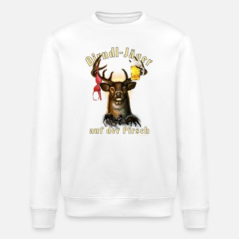 Dirndl-Jäger - Stanley/Stella Unisex Bio-Sweatshirt ROLLER - Weiß