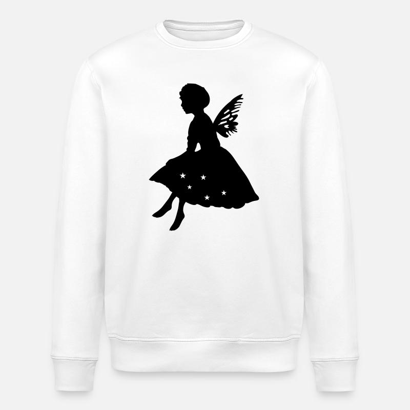 Little elf with wings - Stanley/Stella ROLLER Unisex Organic Sweatshirt - white