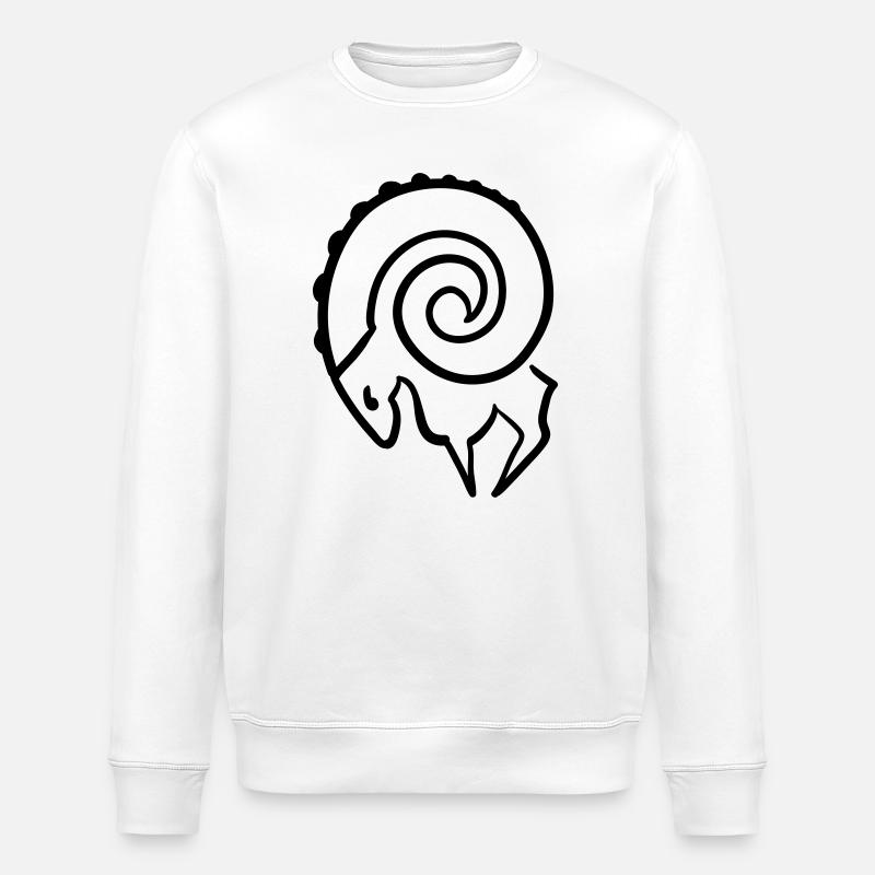Aries - Stanley/Stella ROLLER Unisex Organic Sweatshirt - white