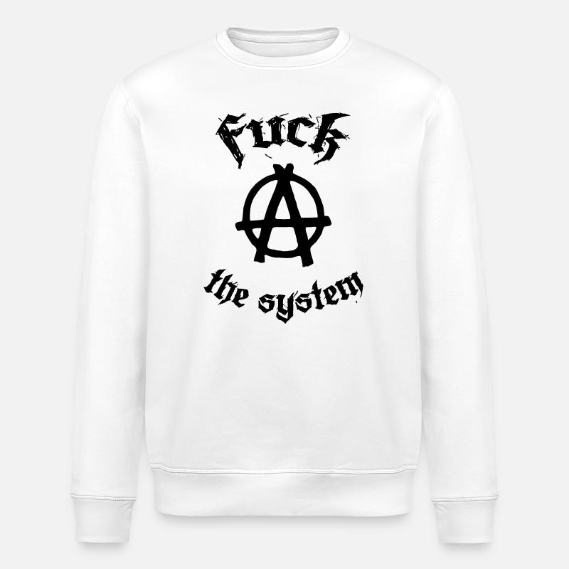Fuck the System - Stanley/Stella Unisex Bio-Sweatshirt ROLLER - Weiß