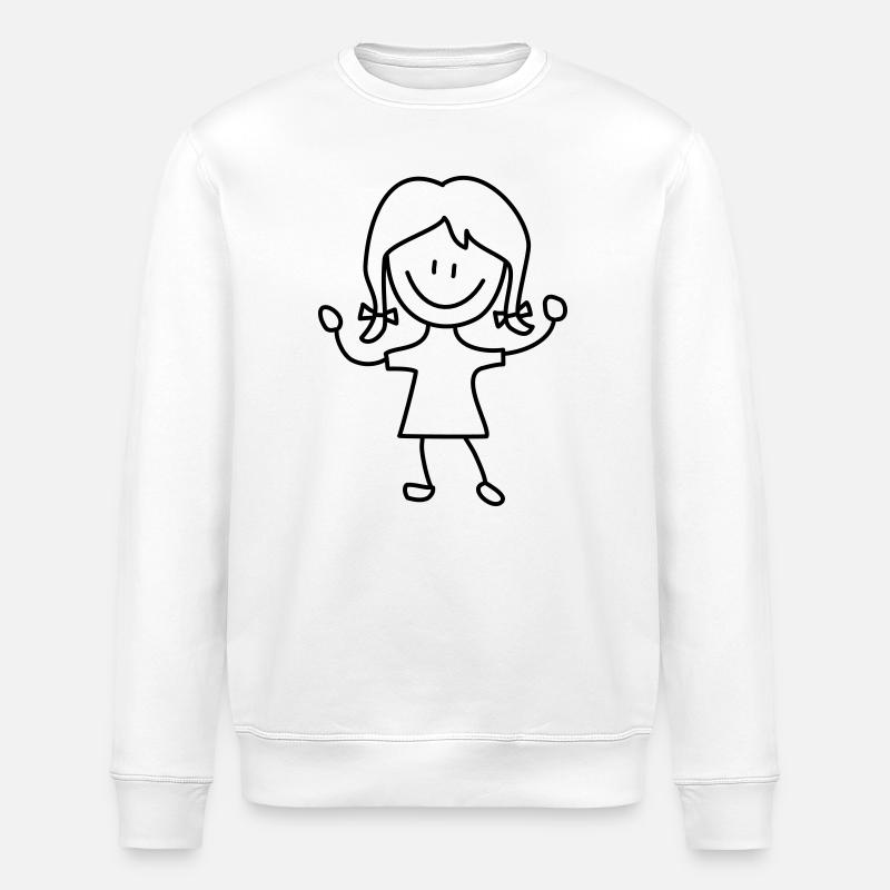 Kind Maedchen Kindergarten - Stanley/Stella Unisex Bio-Sweatshirt ROLLER - Weiß