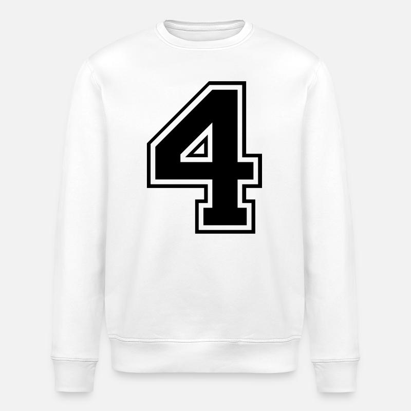 Rugby Rugby mit 4 Nummern - Stanley/Stella Unisex Bio-Sweatshirt ROLLER - Weiß