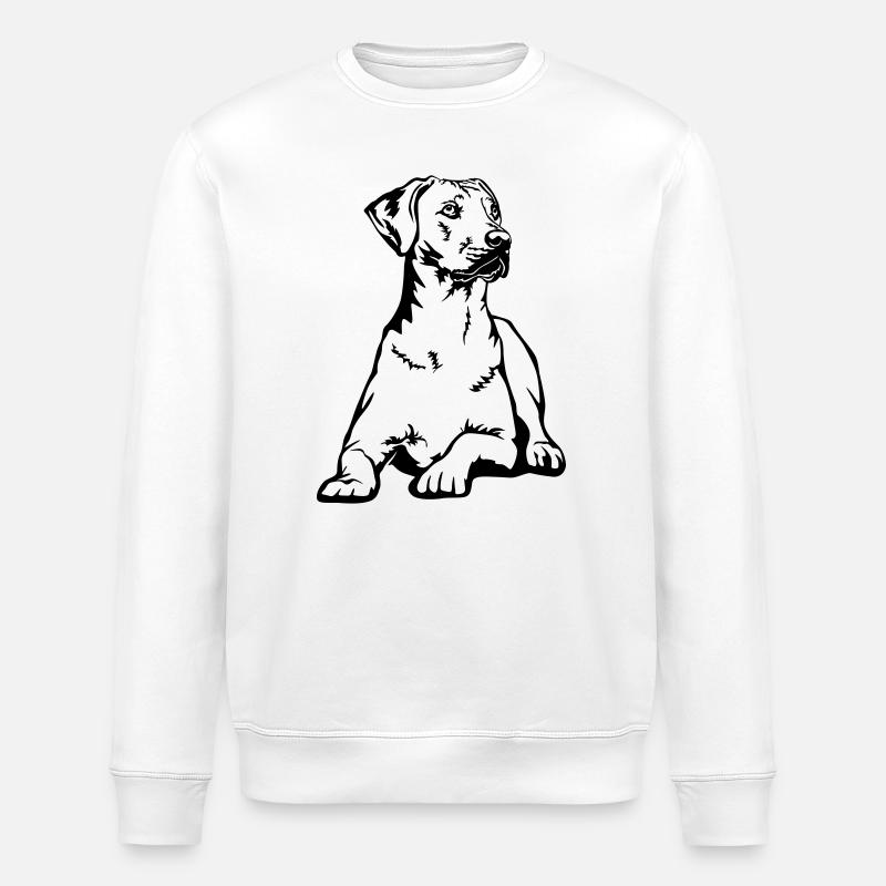 Rhodesian Ridgeback - Stanley/Stella ROLLER Unisex Organic Sweatshirt - white