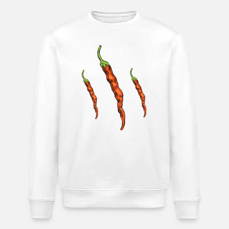 Chilischoten - Stanley/Stella Unisex Bio-Sweatshirt ROLLER - Weiß