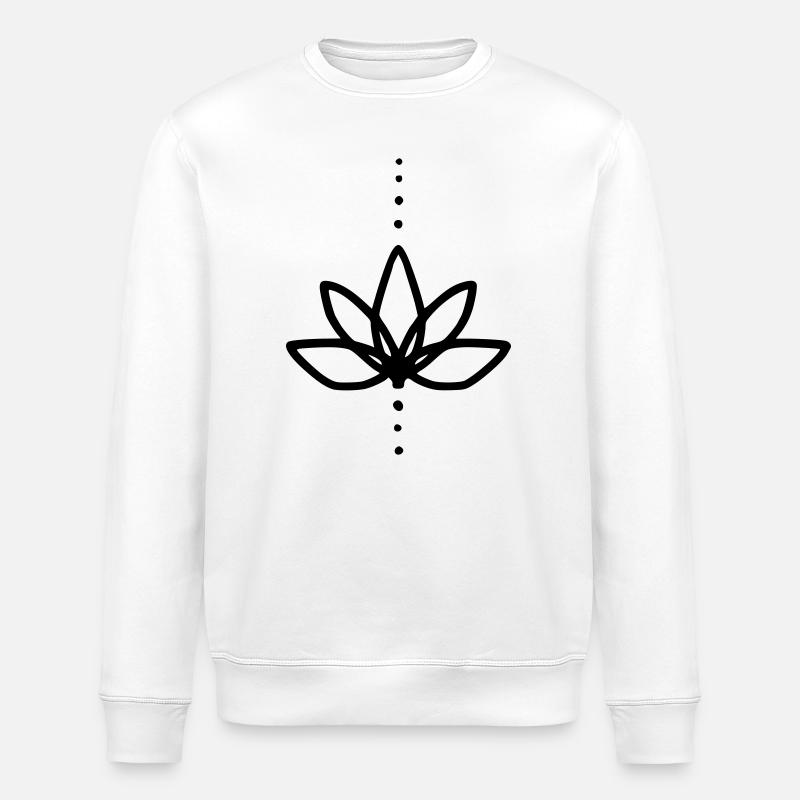 Fleur de cactus - Sweat bio ROLLER Stanley/Stella Unisexe - blanc