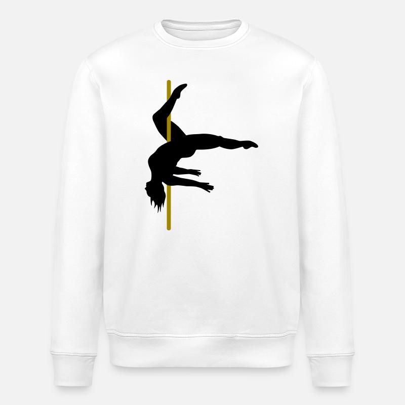 Curvy Poledancer im Inside Leg Hang - Stanley/Stella Unisex Bio-Sweatshirt ROLLER - Weiß