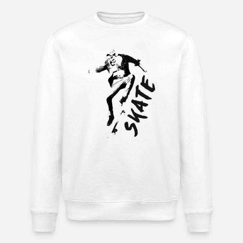 SKATE TSHIRT 2024 - Stanley/Stella Unisex Bio-Sweatshirt ROLLER - Weiß