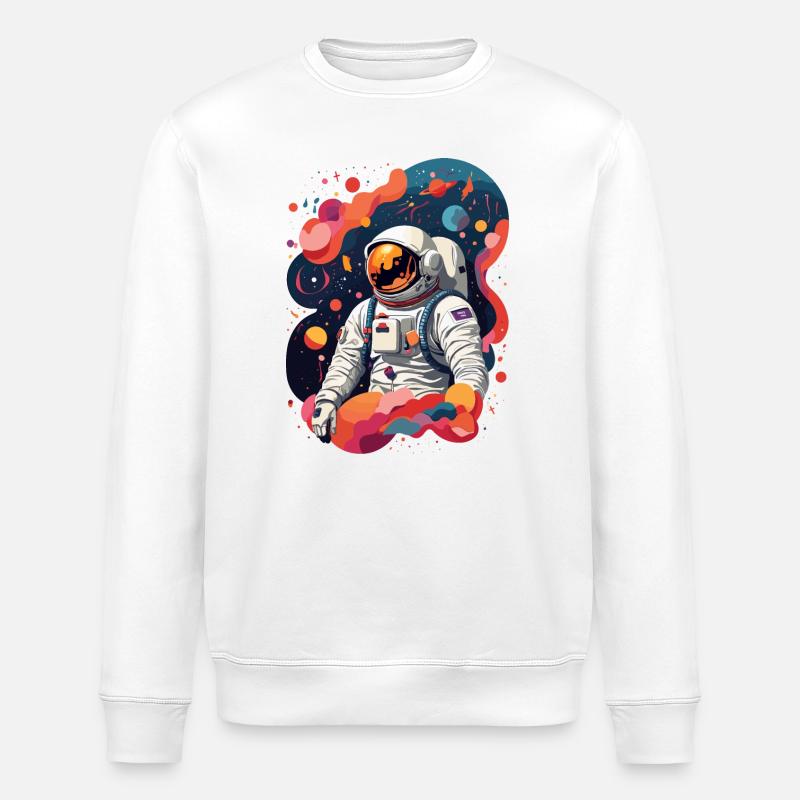 Astronaut - Stanley/Stella Unisex Bio-Sweatshirt ROLLER - Weiß