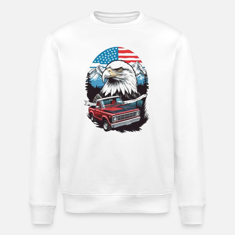Abenteuerreise USA - Stanley/Stella Unisex Bio-Sweatshirt ROLLER - Weiß
