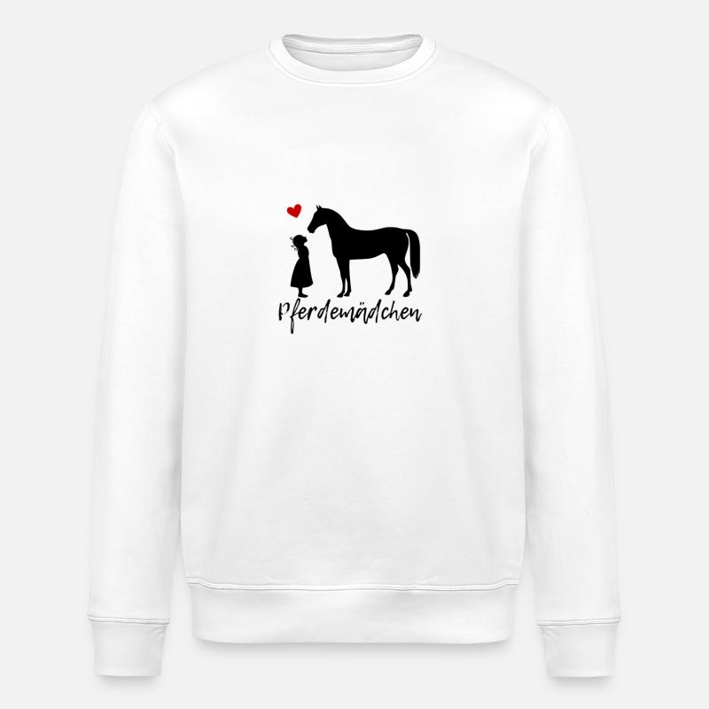 Pferdemädchen - Stanley/Stella Unisex Bio-Sweatshirt ROLLER - Weiß