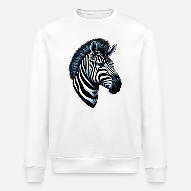 Zebra - Stanley/Stella ROLLER Unisex Organic Sweatshirt - white