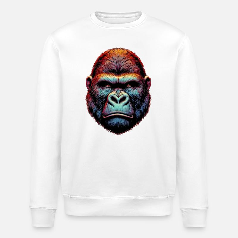 Gorilla - Stanley/Stella Unisex Bio-Sweatshirt ROLLER - Weiß