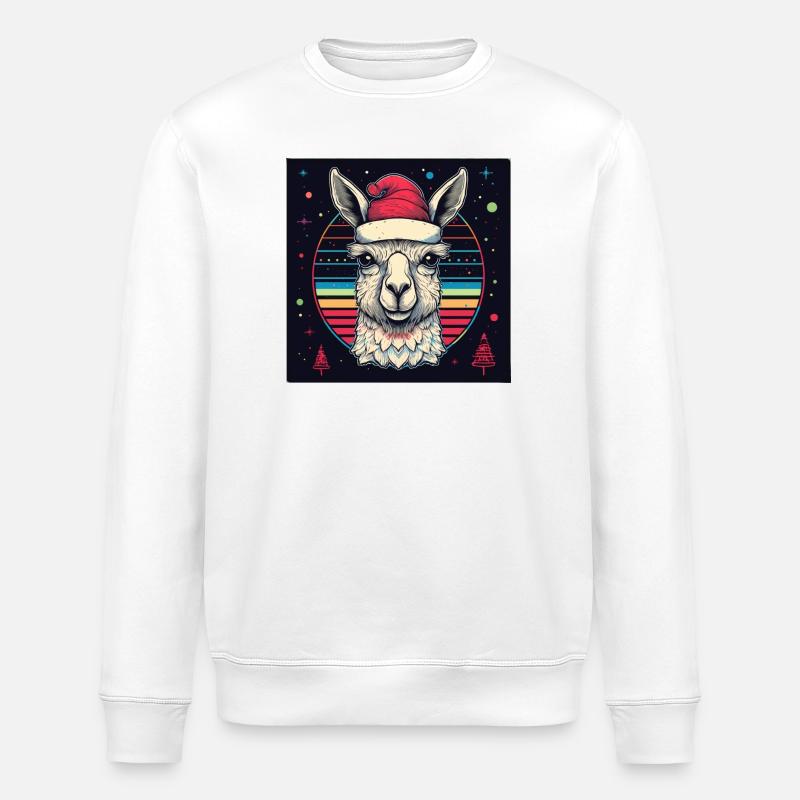 Alpaka X-Mas - Stanley/Stella Unisex Bio-Sweatshirt ROLLER - Weiß