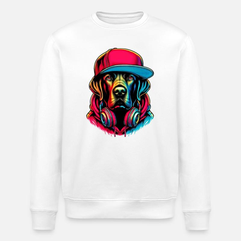 Hund - Stanley/Stella Unisex Bio-Sweatshirt ROLLER - Weiß