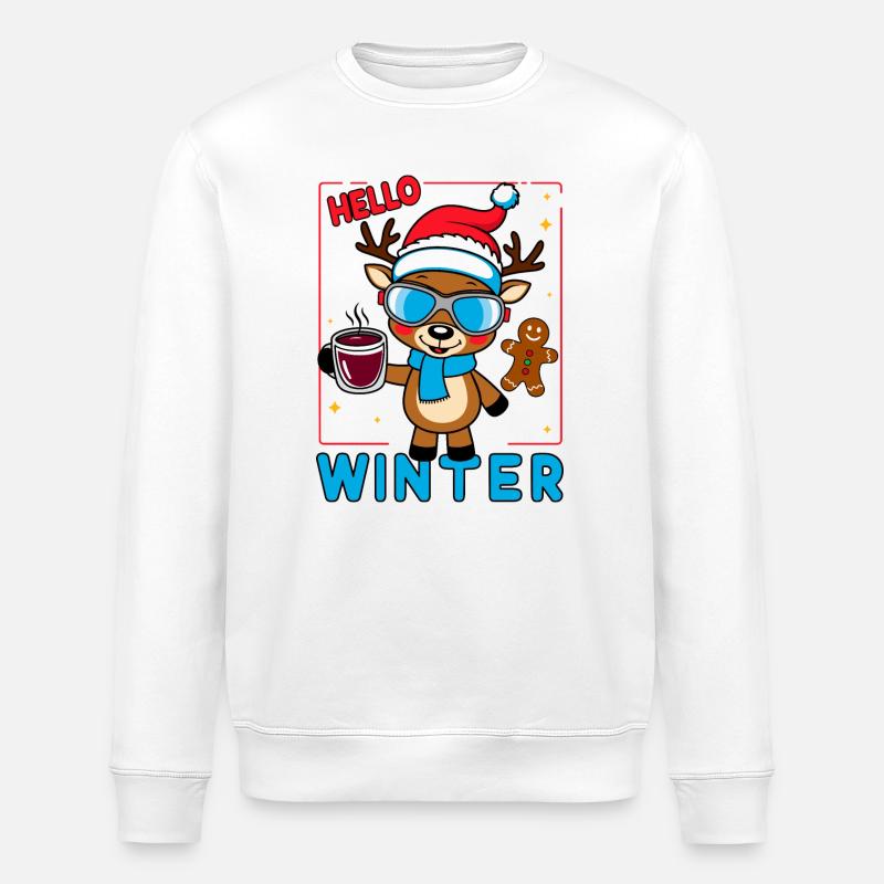 Renne mignon - Sweat bio ROLLER Stanley/Stella Unisexe - blanc