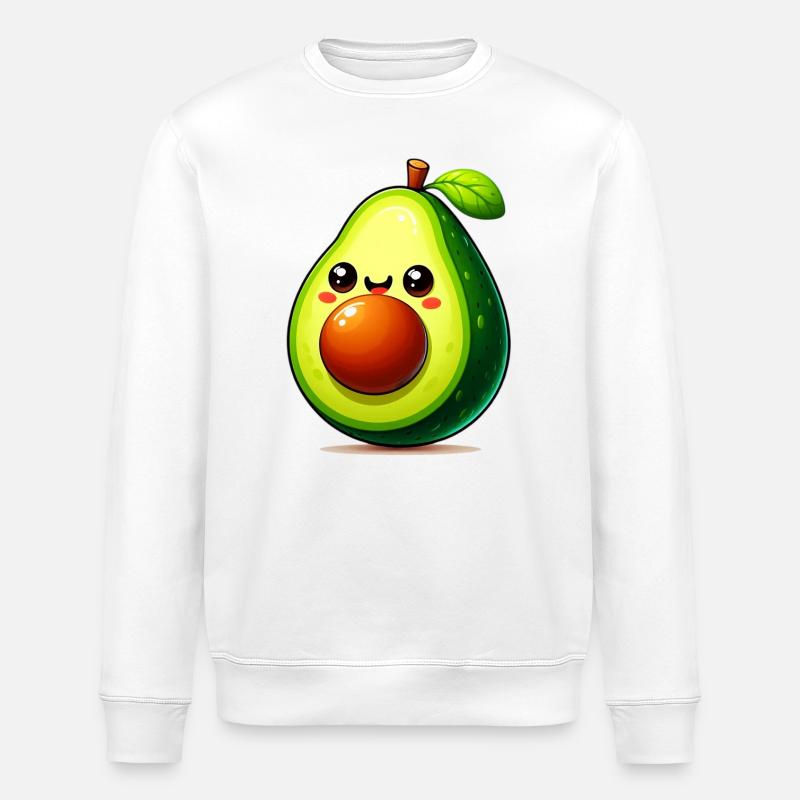 Avocado - Stanley/Stella ROLLER Unisex Organic Sweatshirt - white