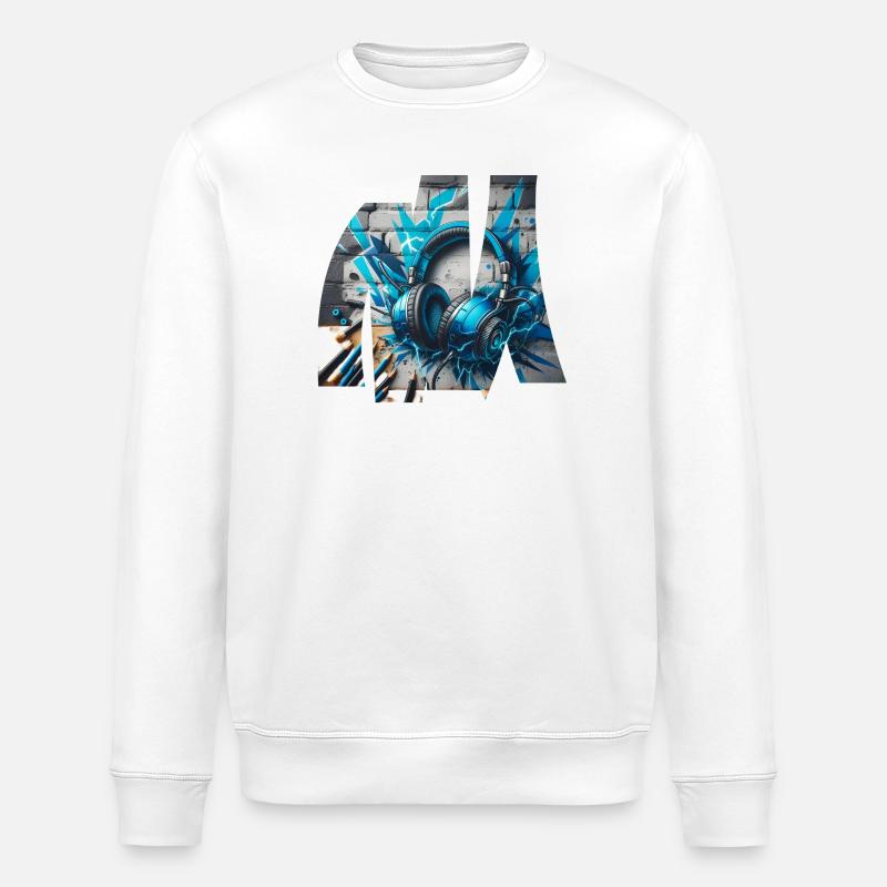 Rythme Graphique et Son Chromatique. - Sweat bio ROLLER Stanley/Stella Unisexe - blanc