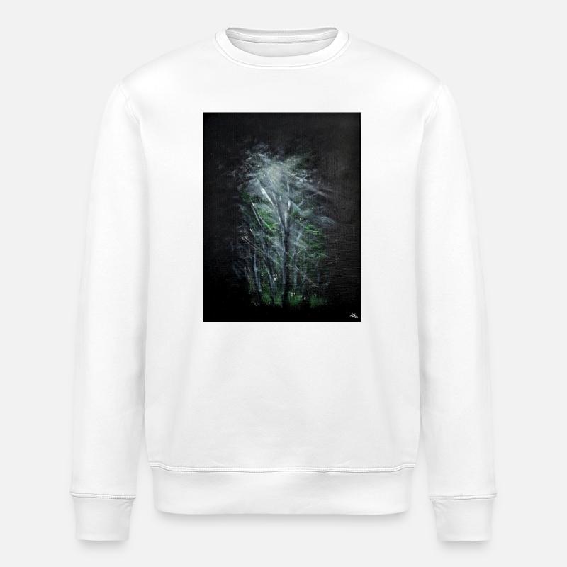 Mystischer Wald Abstrakt - Stanley/Stella Unisex Bio-Sweatshirt ROLLER - Weiß