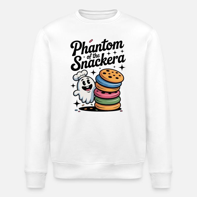 Phantom der Snackera - Stanley/Stella Unisex Bio-Sweatshirt ROLLER - Weiß
