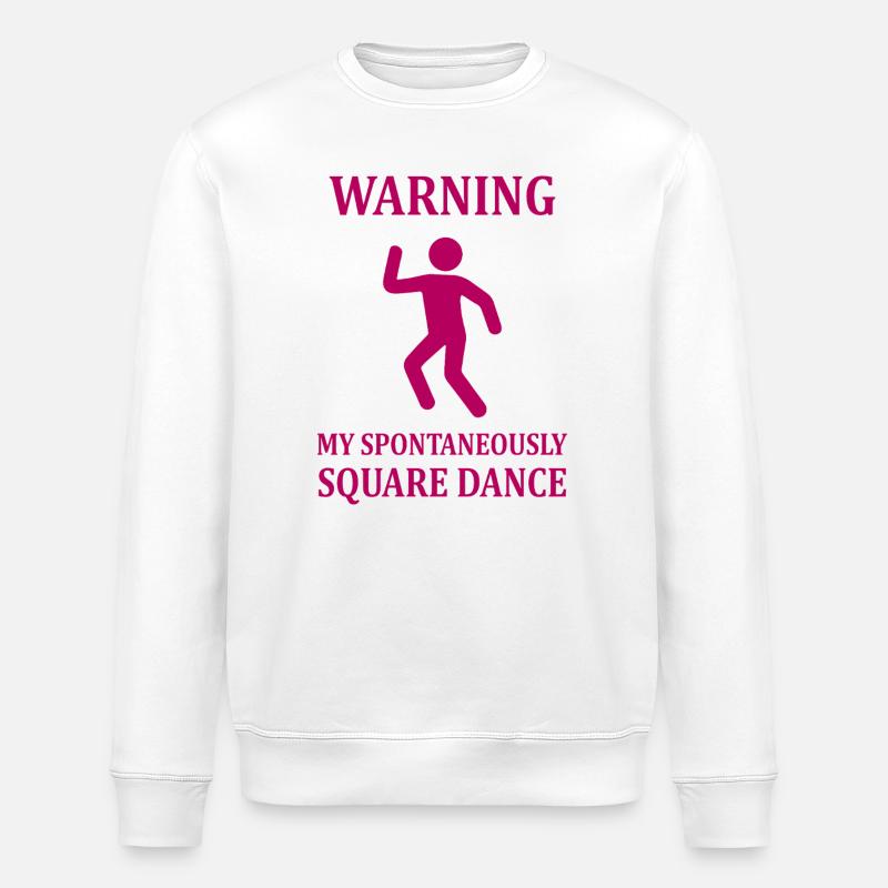 Warning Square Dance - Stanley/Stella ROLLER Unisex Organic Sweatshirt - white