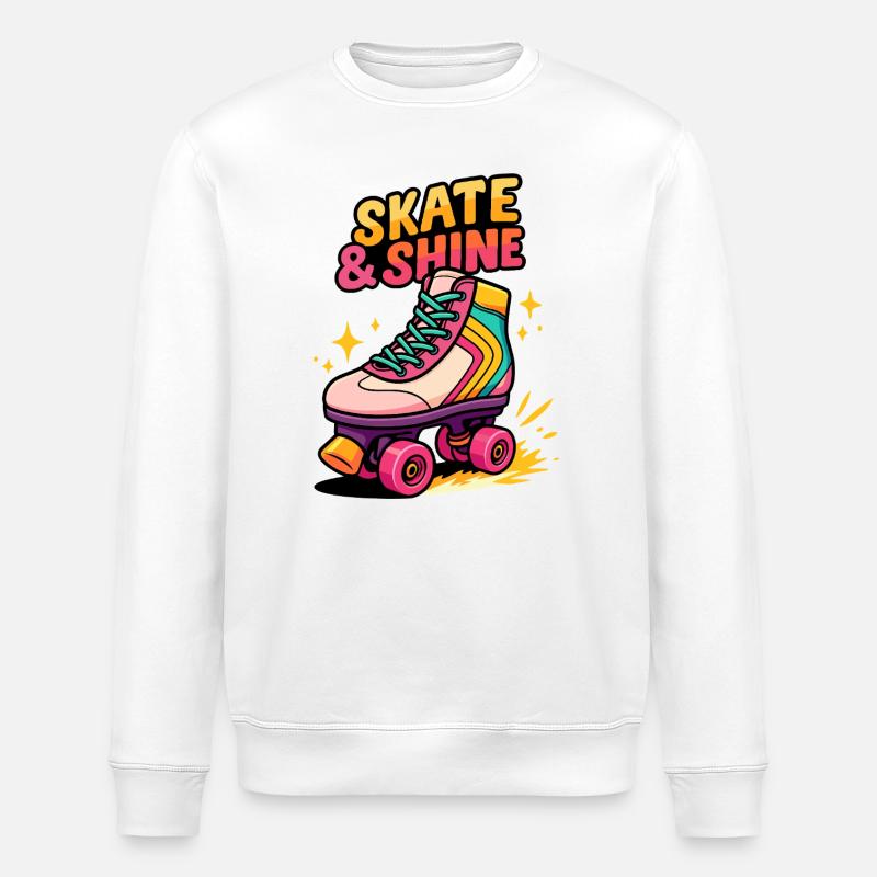 Skate & Shine Neon Roller - Stanley/Stella Unisex Bio-Sweatshirt ROLLER - Weiß
