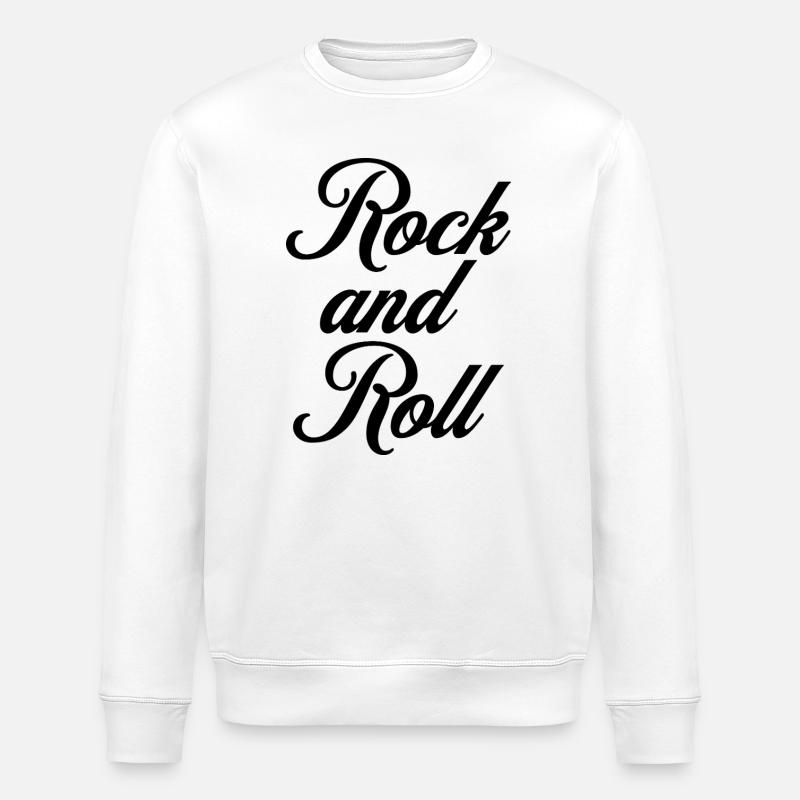 Rock'n'Roll-Schreibschrift-Typografie-Logo-Design - Stanley/Stella Unisex Bio-Sweatshirt ROLLER - Weiß