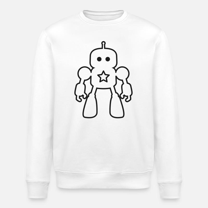 Robots – Artificial Intelligence Sci-Fi Design - Stanley/Stella ROLLER Unisex Organic Sweatshirt - white
