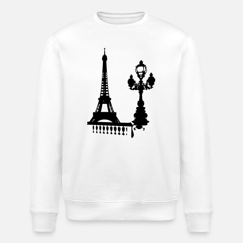Paris - Stanley/Stella ROLLER Unisex Organic Sweatshirt - white