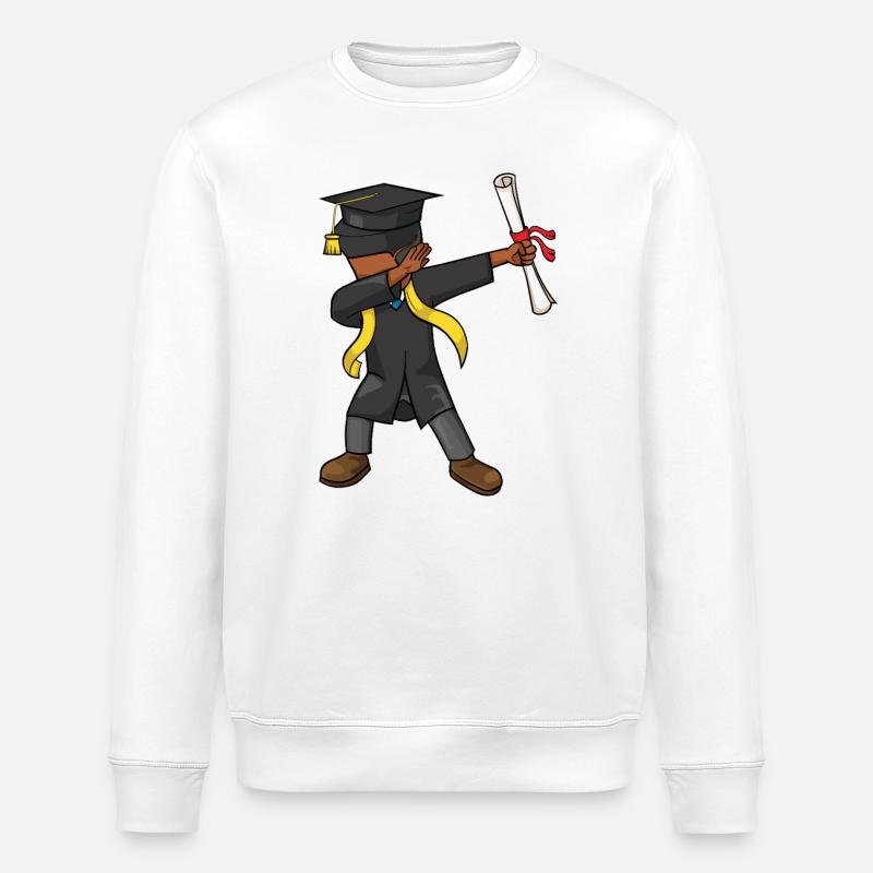 Afro Boy Dabbing Graduation Class 2026 - Sweat bio ROLLER Stanley/Stella Unisexe - blanc
