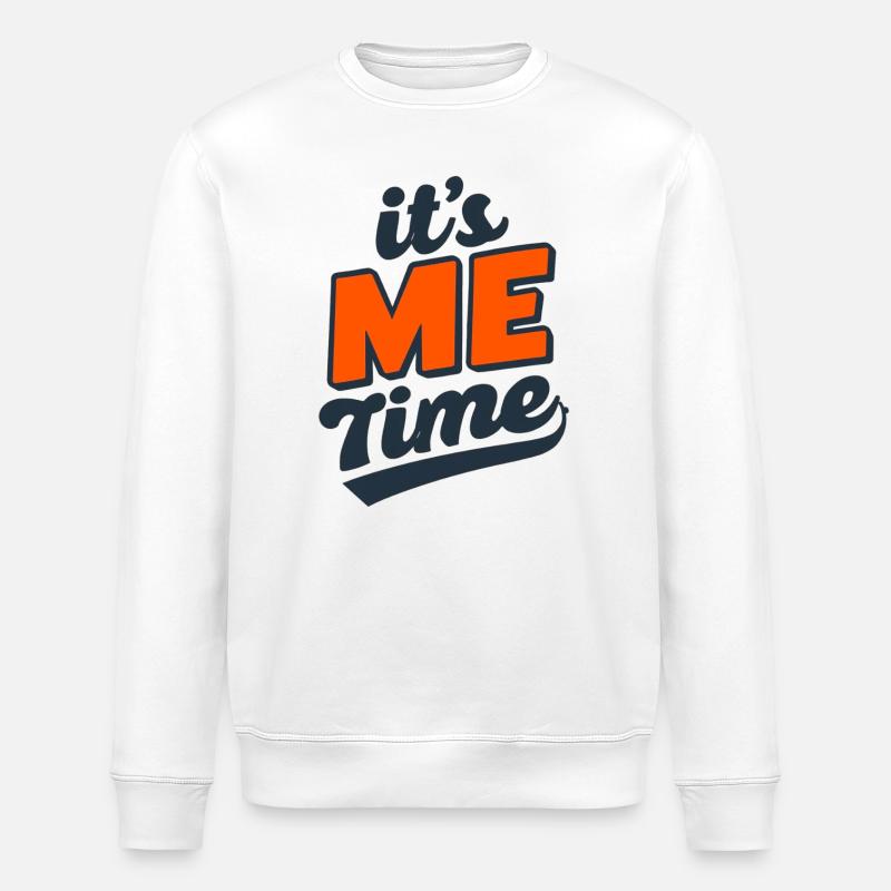 Its Me Time Bold Logo - Stanley/Stella ROLLER Unisex Organic Sweatshirt - white