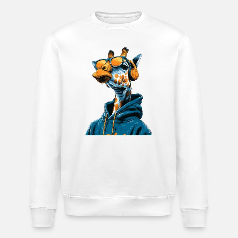 Lunettes de soleil Giraffe Hoodie - Sweat bio ROLLER Stanley/Stella Unisexe - blanc
