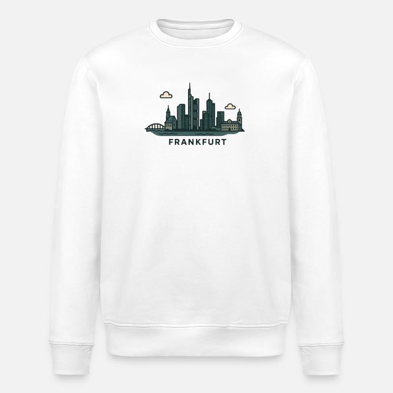 Frankfurter Skyline  - Stanley/Stella Unisex Bio-Sweatshirt ROLLER - Weiß