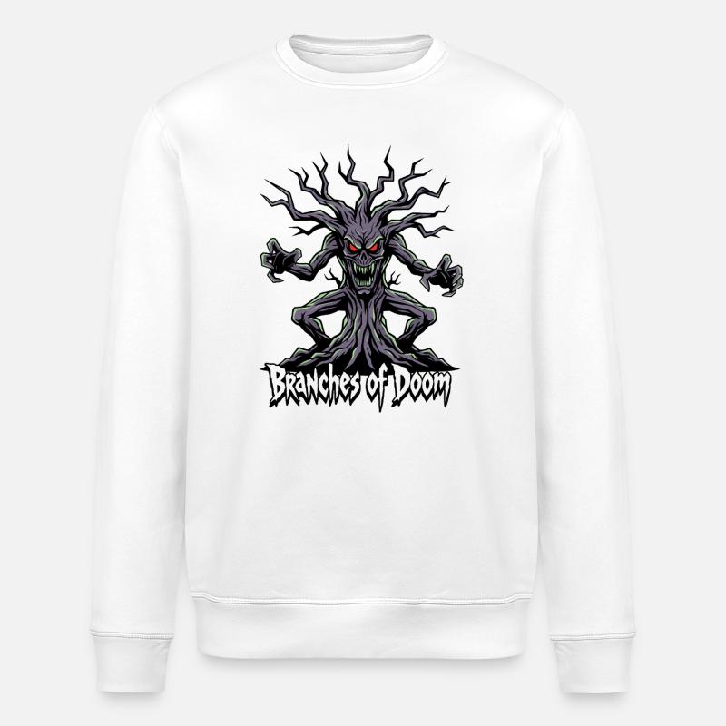 Branches of Doom – Dämonischer Baumgeist - Stanley/Stella Unisex Bio-Sweatshirt ROLLER - Weiß