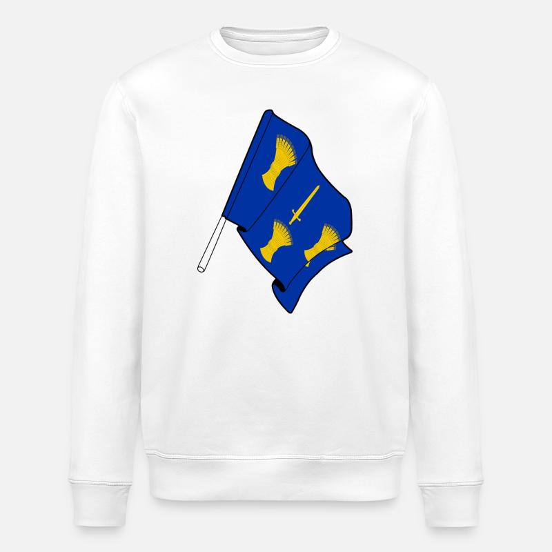 Cheshire-Flagge - Stanley/Stella Unisex Bio-Sweatshirt ROLLER - Weiß