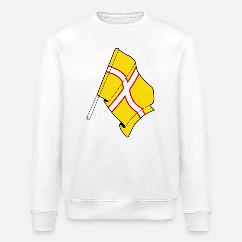 Drapeau du Dorset - Sweat bio ROLLER Stanley/Stella Unisexe - blanc