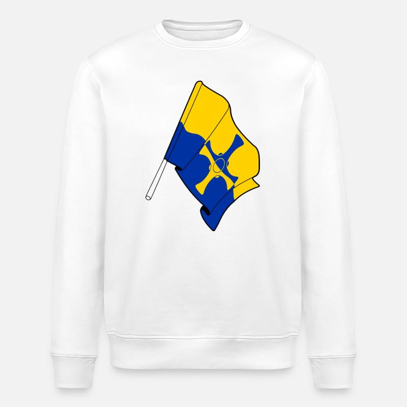 Drapeau de Durham - Sweat bio ROLLER Stanley/Stella Unisexe - blanc