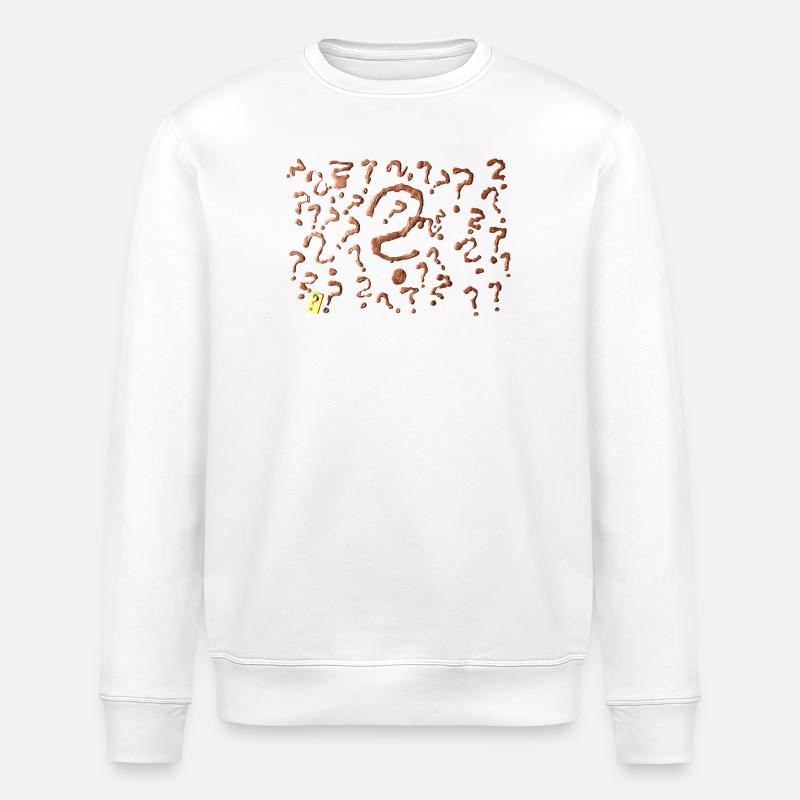 viele Fragezeichen Kunstwerk - Stanley/Stella Unisex Bio-Sweatshirt ROLLER - Weiß