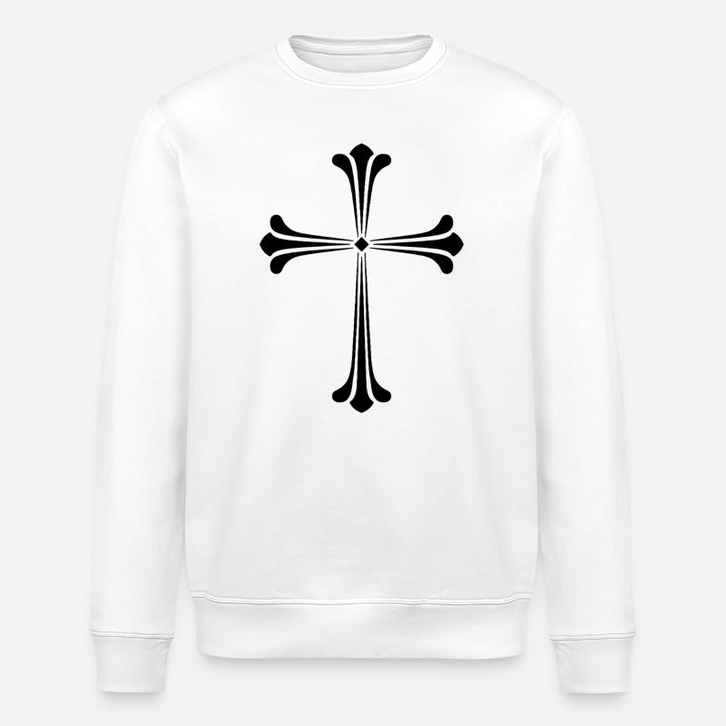 Croix Noire - Sweat bio ROLLER Stanley/Stella Unisexe - blanc