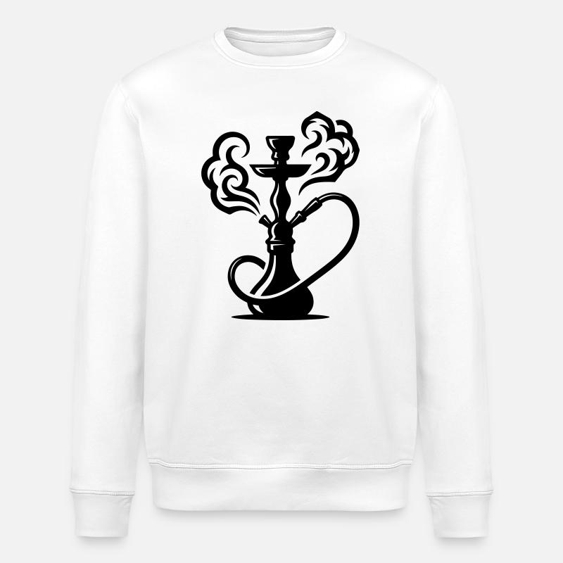 Hookah - Stanley/Stella ROLLER Unisex Organic Sweatshirt - white