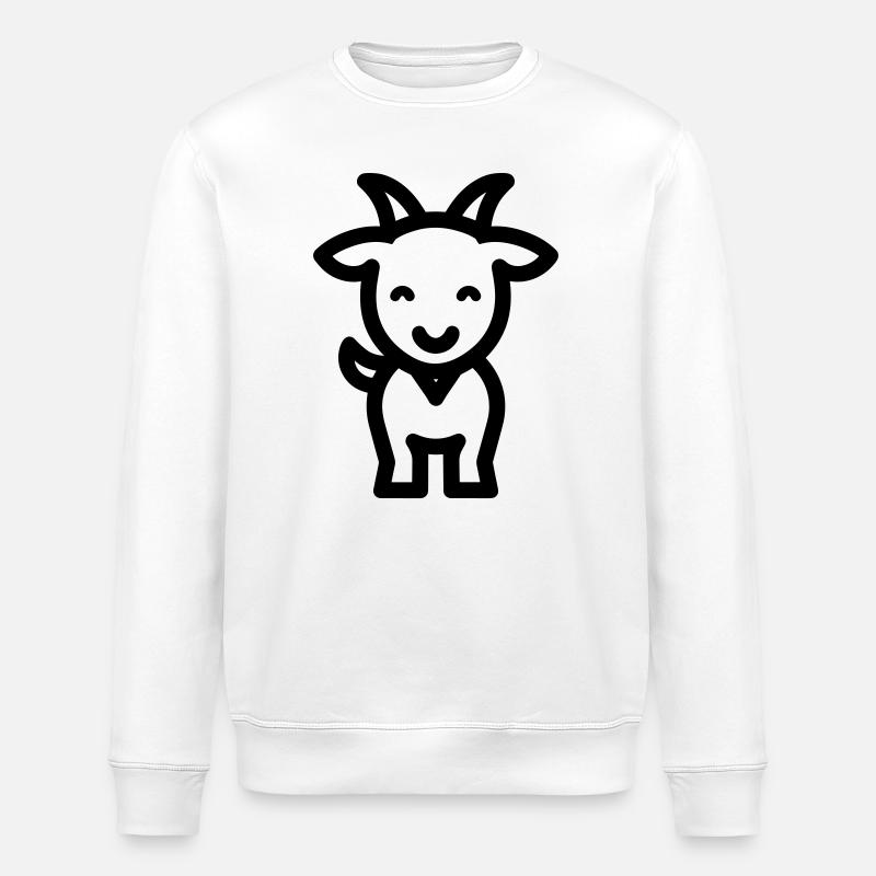 chèvre - Sweat bio ROLLER Stanley/Stella Unisexe - blanc