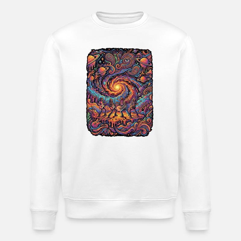 Psychedelic Rock Free Mind - Stanley/Stella Unisex Bio-Sweatshirt ROLLER - Weiß