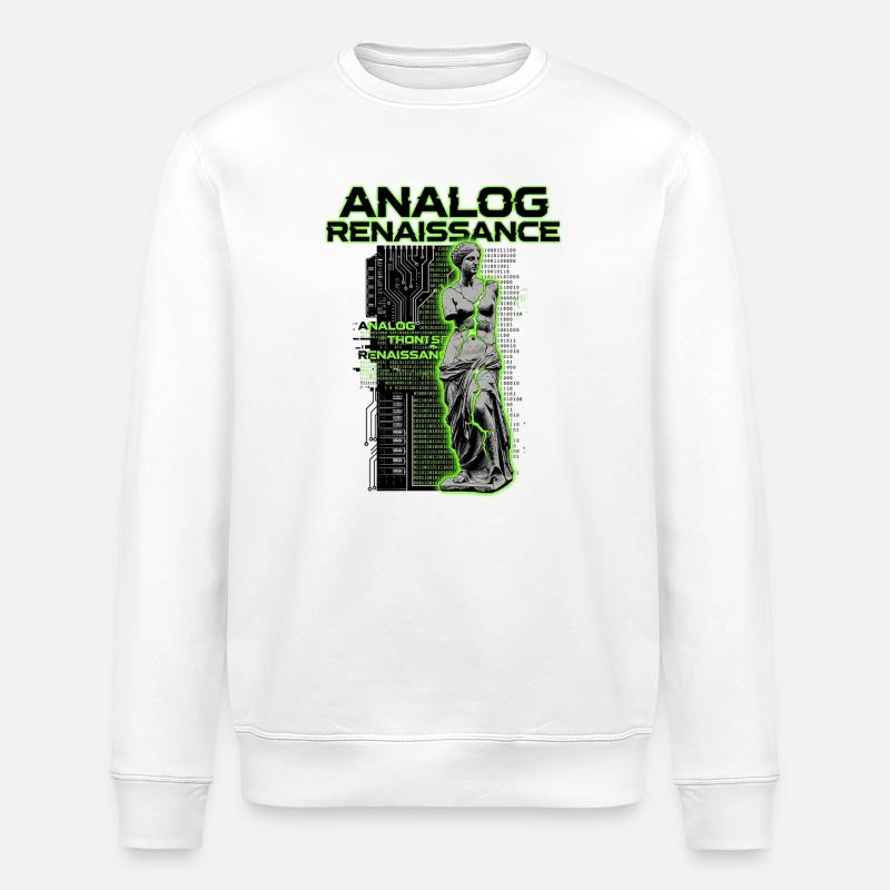 Analog Renaissance Cyberpunk - Stanley/Stella ROLLER Unisex Organic Sweatshirt - white