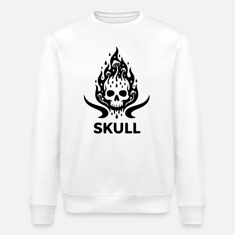 Skull - Stanley/Stella ROLLER Unisex Organic Sweatshirt - white